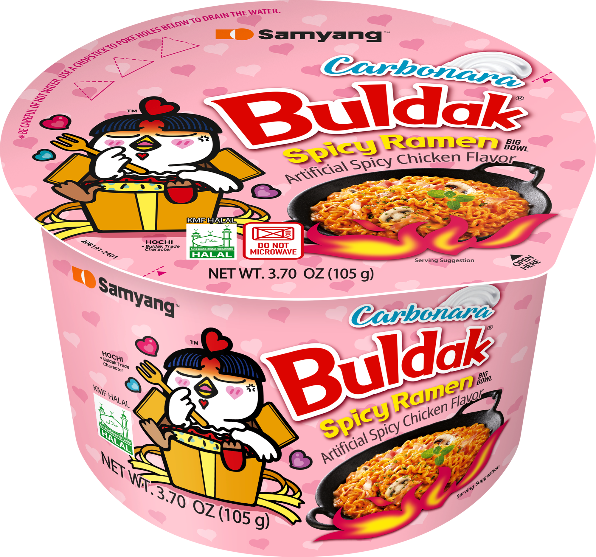 Buldak Samyang Bowl Carbonara Ramen 3.7oz