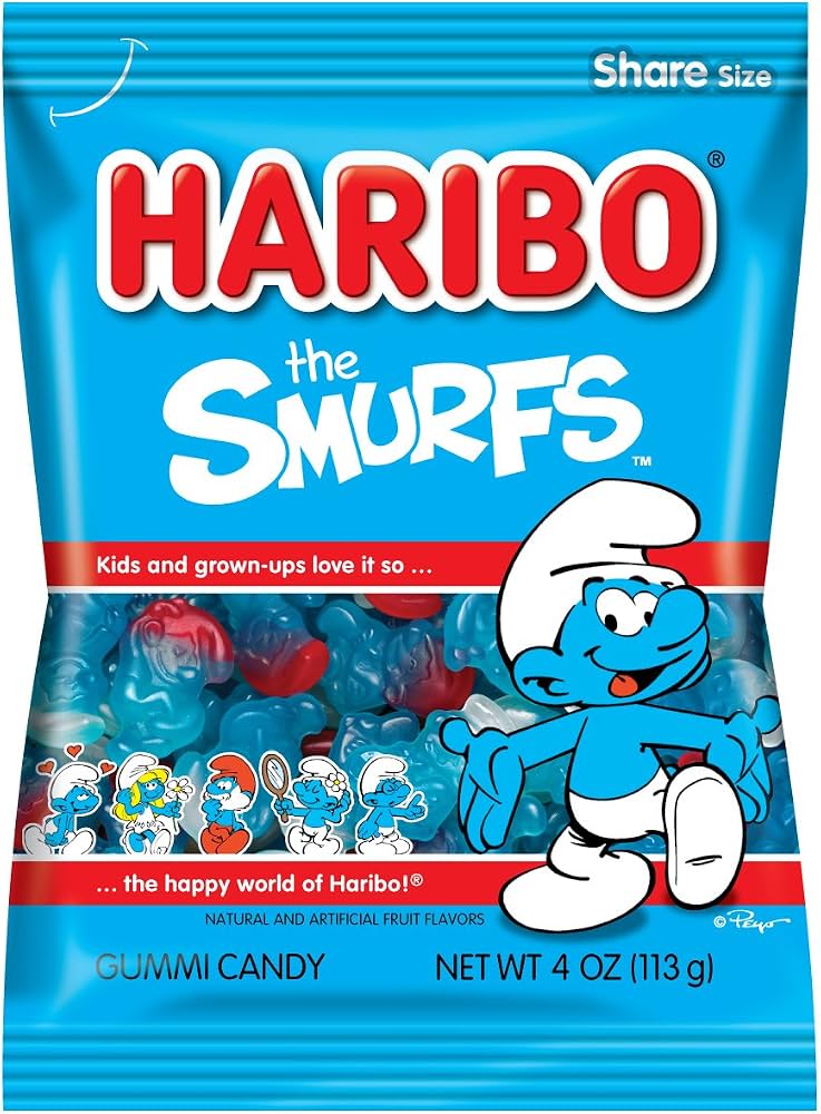 The Smurfs gummi Haribo 4oz