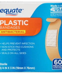 Plastic Bandages Equate 60ct